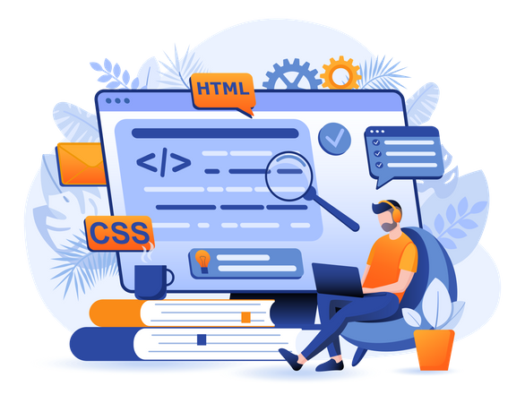 Web development illustration